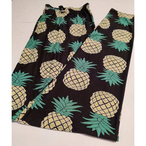 3X-5X/X-Plus‎ Size Women Buttery Soft Green Pineapple Leggings - Picture 7 of 9